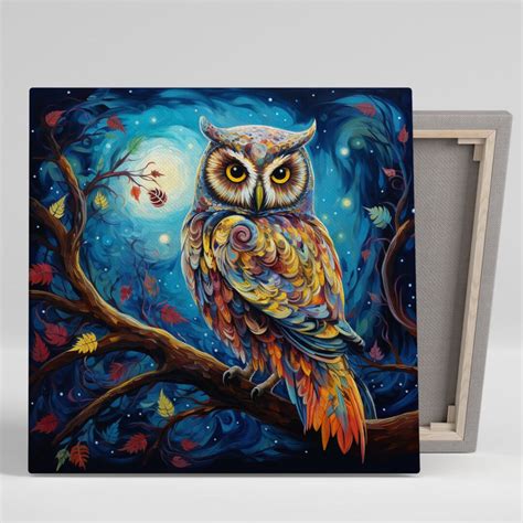 Owl Wall Art, Canvas or Poster, Owl Wall Decor, Animal Decor, Whimsical ...