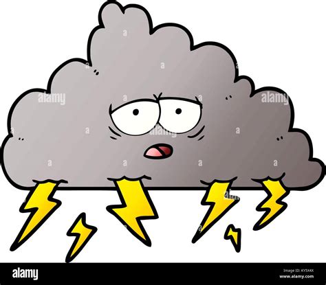 Cartoon Storm Cloud Stock Vector Image Art Alamy