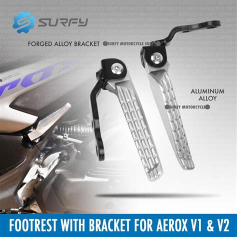 Aerox V1 V2 Rear Footrest With Bracket Set Alloy Footpeg Assembly