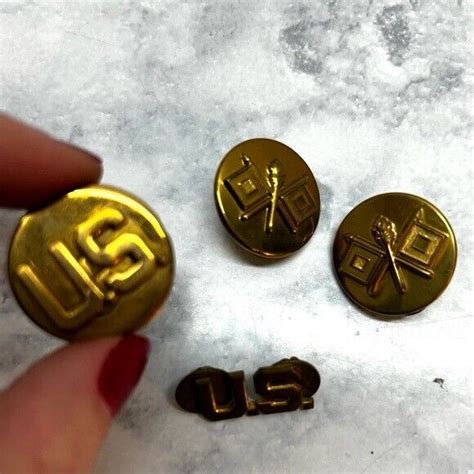 Army Signal Branch Insignia Lapel 4 Pins Vintage USA … - Gem