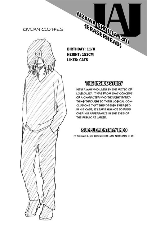 Read Manga Online Aizawa Shouta Ficha De Personaje Leer Manga