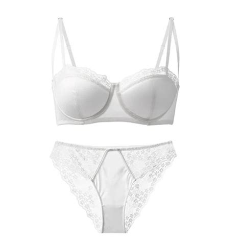 Silk French Style Soft Underwire Underwear And Panties Solid Color Adult Sexy Lingerie