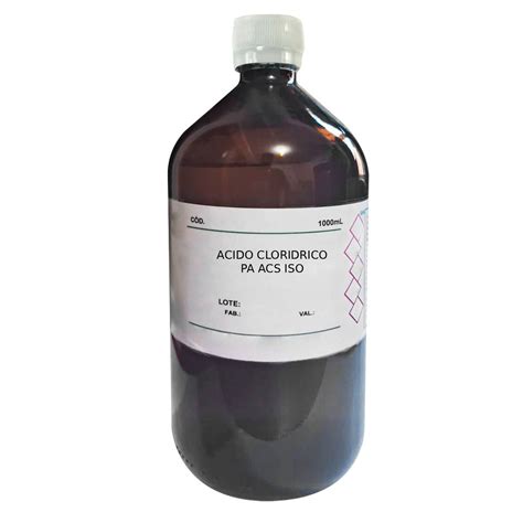 Onde Encontrar Ácido Clorídrico - Acido Cloridrico Pa Acs Iso 1000ml - Loja do Laboratório