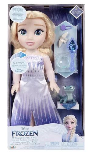 Mu Eca Frozen Elsa Disney Que Canta Incluye Mascota Y Accesorios