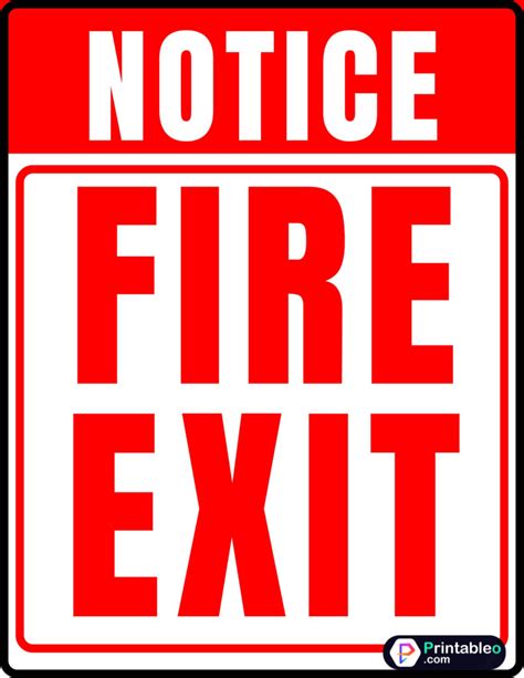 12 Printable Fire Exit Sign Download Free Pdfs