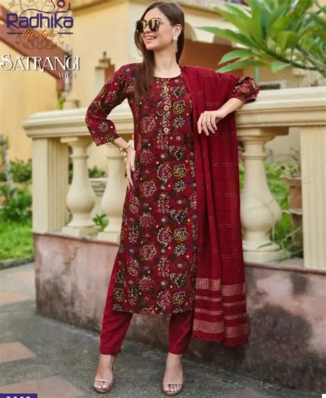 Radhika Lifestyle Satrangi Vol 2 Modal Chanderi Print Wholesale Readymade Salwar Suit Catalog