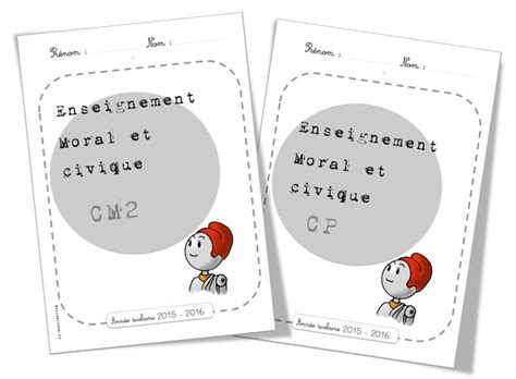 Pages De Garde Classeurs CP Au CM2 Page De Garde Enseignement