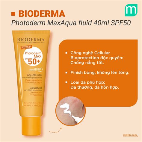 Kem chống nắng Bioderma Photoderm Max Aqua Fluide SPF 50 40ml