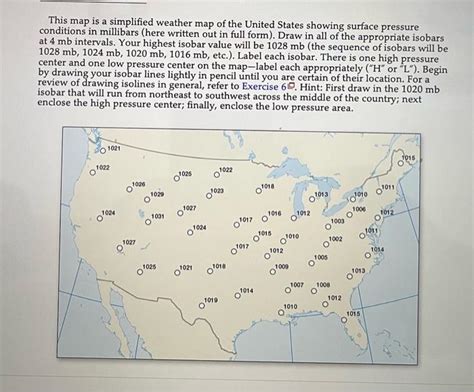 Solved This map is a simplified weather map of the United | Chegg.com