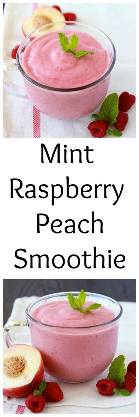 Mint Raspberry Peach Smoothie Cooking With Ruthie