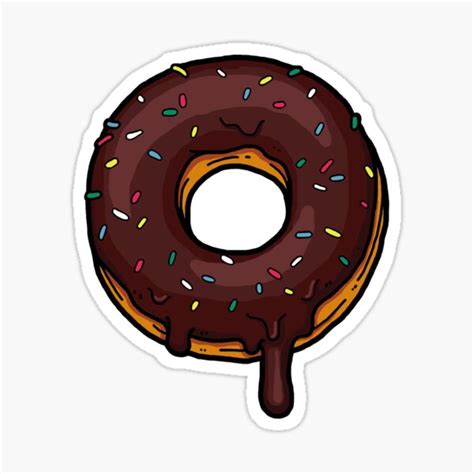 Chocolate Donut Stickers | Redbubble