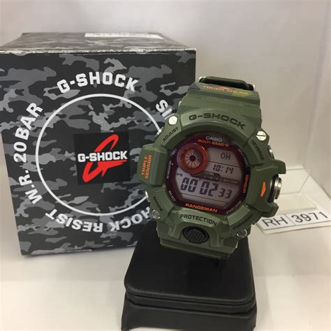 G Shock Rangeman Green Men In Camouflage Gw Cmj Triple Sensor