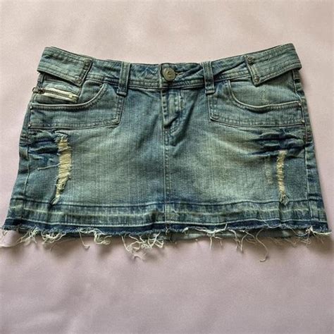 Y K Denim Mini Skirt Y K Denimskirt Miniskirt Depop