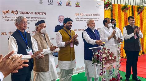 Pm Modi Inaugurates Metro Rail Project Lays Foundation Stone For