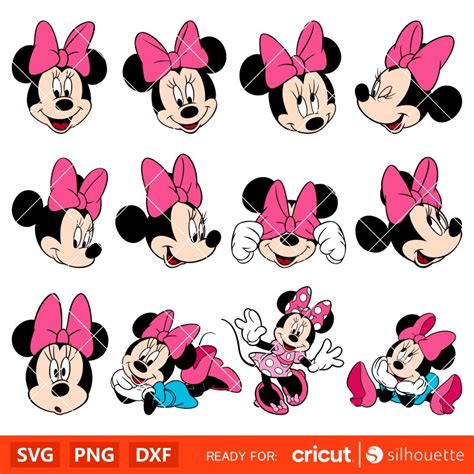 Minnie Mouse Svg 12 Svg Dxf Cricut Silhouette Cut File Instant Nbkomputer