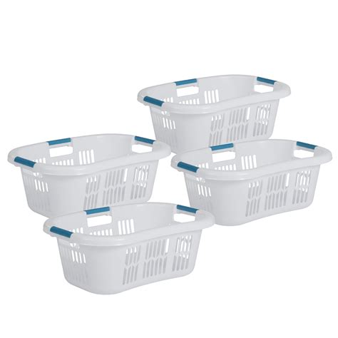 Rubbermaid Bushel Hip Hugger Plastic Laundry Basket With Handles