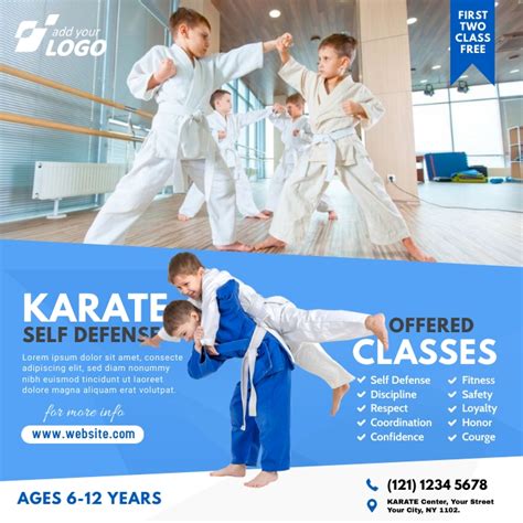 Karate Lessons Ad Template Postermywall