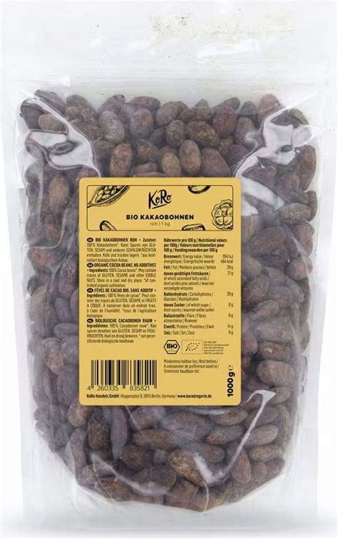 Koro Organic Cocoa Beans Kilogramm Piccantino Online Shop Uk