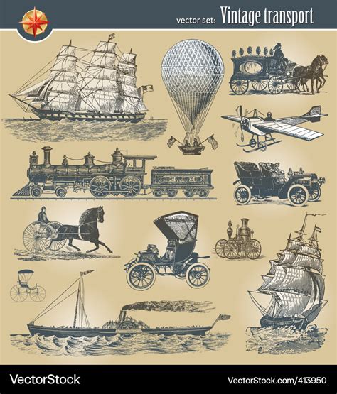 Vintage transport Royalty Free Vector Image - VectorStock