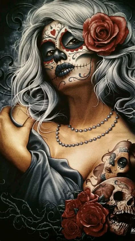 Skull Female Tattoo Printable Calendars At A Glance