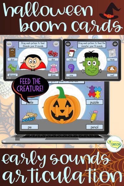 Speech Therapy Halloween Articulation Boom Cards Halloween Speech