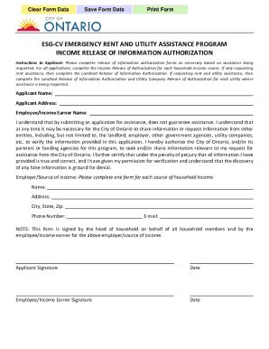 Fillable Online Oneida Emergency Rental Utility Assistance Program Form