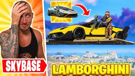 BYGGER SKYBASE MED LAMBORGHINI BILAR I FORTNITE YouTube