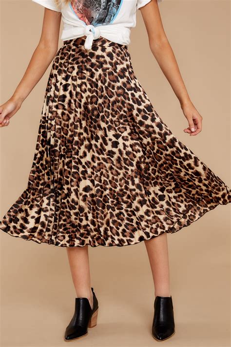 Act Wildly Leopard Print Midi Skirt Midi Skirt Printed Midi Skirt Leopard Print Skirt