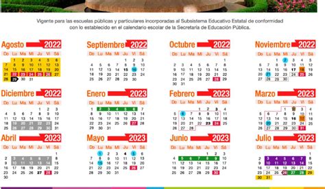 Calendario Escolar Sep 2022 A 2023 Oficial En Pdf Para Descargar 0882