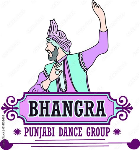 Bhangra Gidha Logo Bhangra Dance Vector Punjabi Culture And Tradition