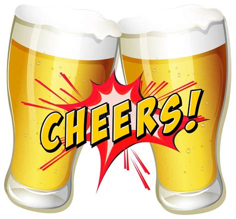 Cheers Beers Stock Vector Illustration Of Sticker Stein 46451839