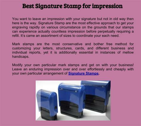 Ppt Best Signature Stamp For Impression Powerpoint Presentation Free