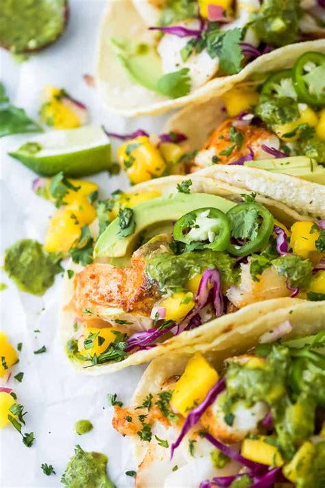 Grilled Fish Tacos With Mango Salsa L Joyful Healthy Eats