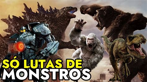 16 LUTAS INSANAS DE MONSTROS GIGANTES NO CINEMA YouTube