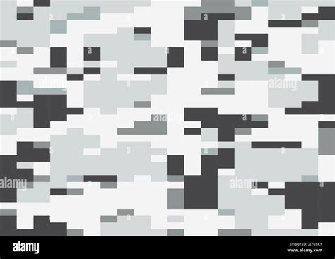 Winter Digi Camo Vector Seamless Pattern Snow Multi Scale Modern 8bit