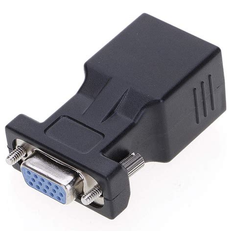 Generic 15pin Vga Male To Rj45 Female Connector Card Vga Rgb Hdb Extender To Lan Cat5e Cat6 Rj45