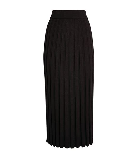 Womens Joseph Black Ribbed Knit Midi Skirt Harrods Us