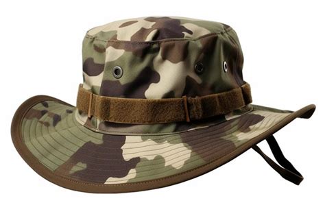 Premium AI Image | A camouflage boonie hat with a wide