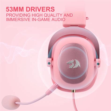 Redragon H Zeus Usb Gaming Headset Surround Pink