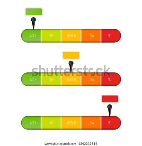 Creative Vector Illustration Level Indicator Meter Stock Vector ...