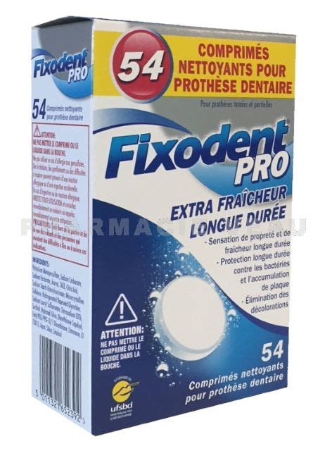 Fixodent Pro Extra Fraicheur Boite De Comprim S Nettoyants