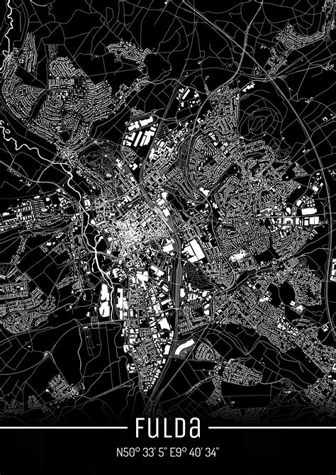 Klausundso Stadtplan Fulda Just A Black Map