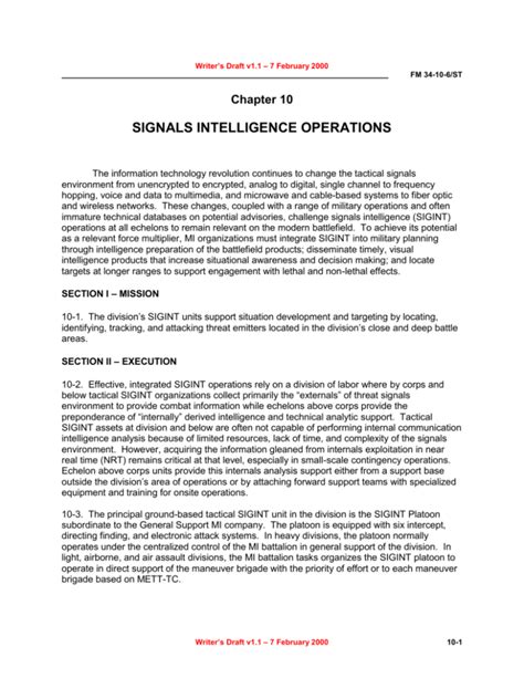 Chapter 10 Signals Intelligence Operations