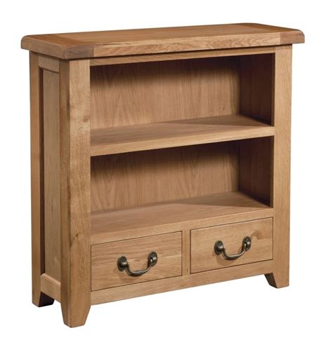 Buttermere Light Oak Small Bookcase with Drawers | Oak Furniture UK