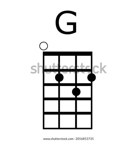 Ukulele Chords G Chordsmusical Symbolisolated Vector Stock Vector ...