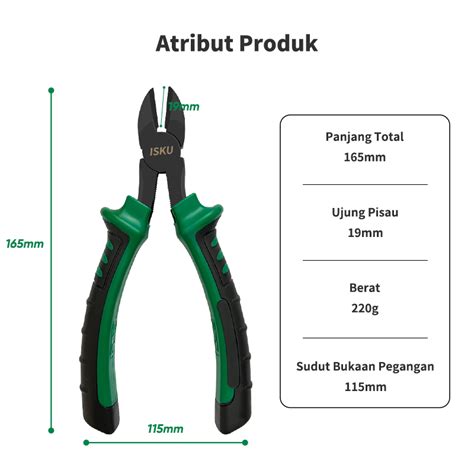 Jual ISKU Linesman Pliers Tang Kombinasi Tang Lancip 6 8 Inch Long Nose