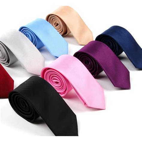 Men Solid Ties Multiful Color Party Formal Ties Slim Narrow Tie 5cm