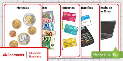 FREE Educación Financiera Santander Pósters Formas de pago