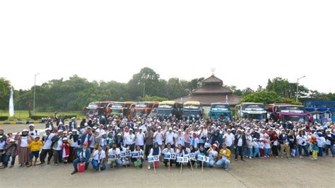 Diangkut 18 Bus Peruri Berangkatkan 700 Pemudik Ke Jawa Tengah