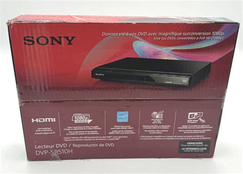 Sony DVP SR510H 1080p FHD Upscaling HDMI Multip Format DVD CD Player